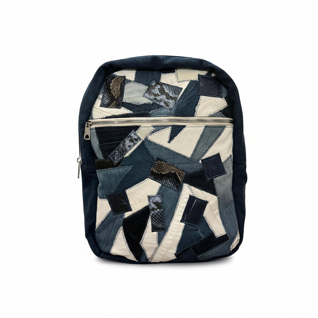 Patchwork Denim Sırt Çantası