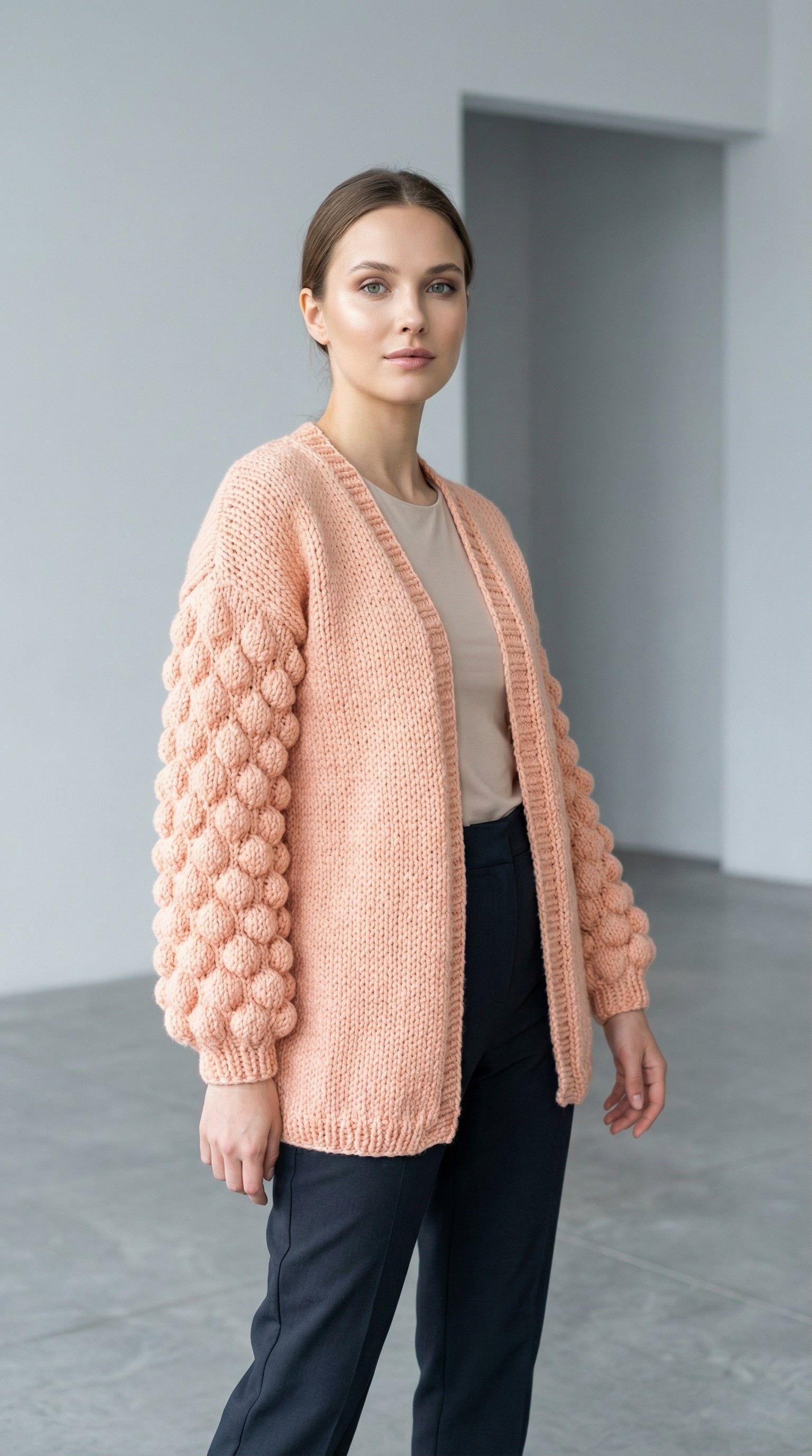 El Örgüsü Baloncuk Kol Hırka