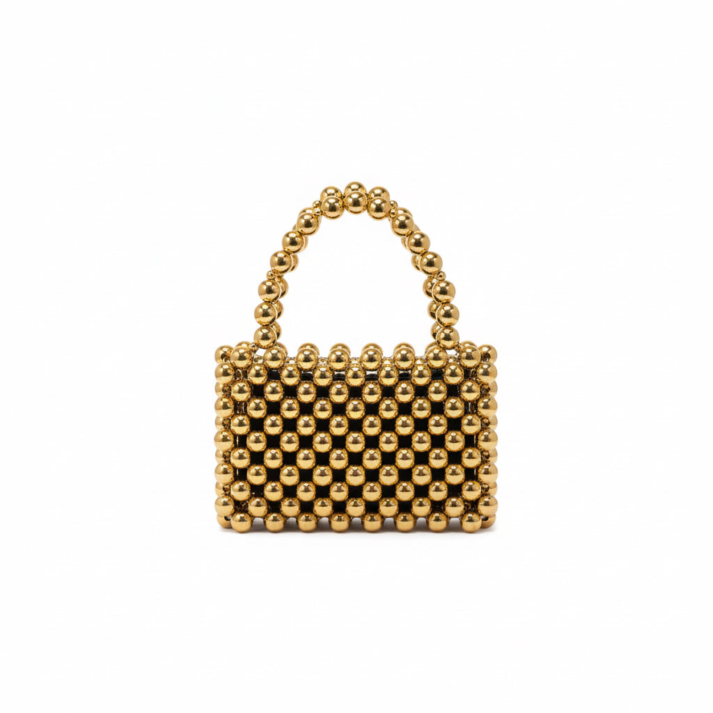 Gold Boncuklu El Yapımı Çanta