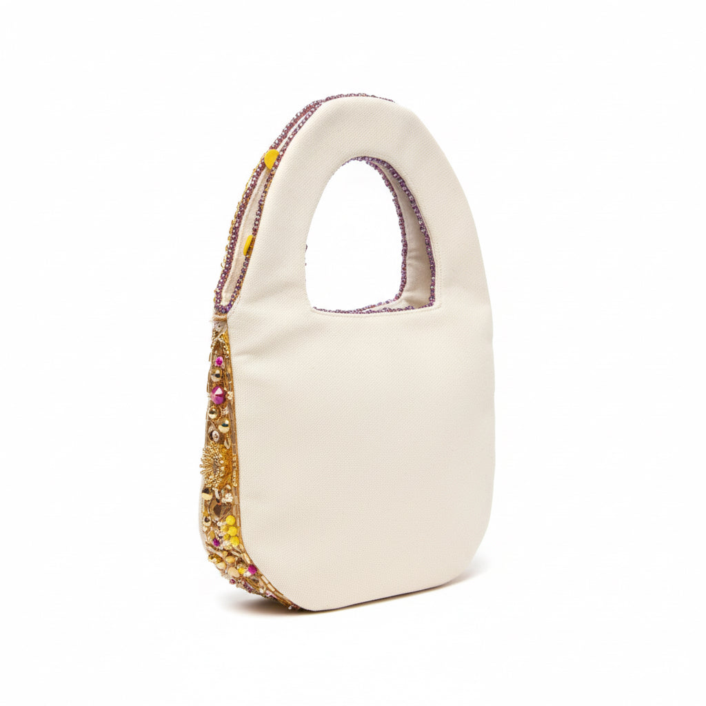 Renk Cümbüşü – Boncuk İşlemeli Mini El Çantası