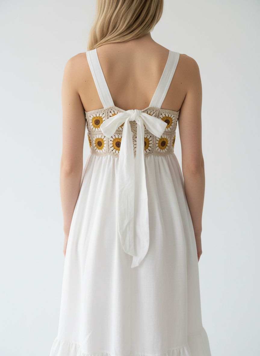 El Örgüsü ve Dokuma Kumaş Anne–Kız Kombini