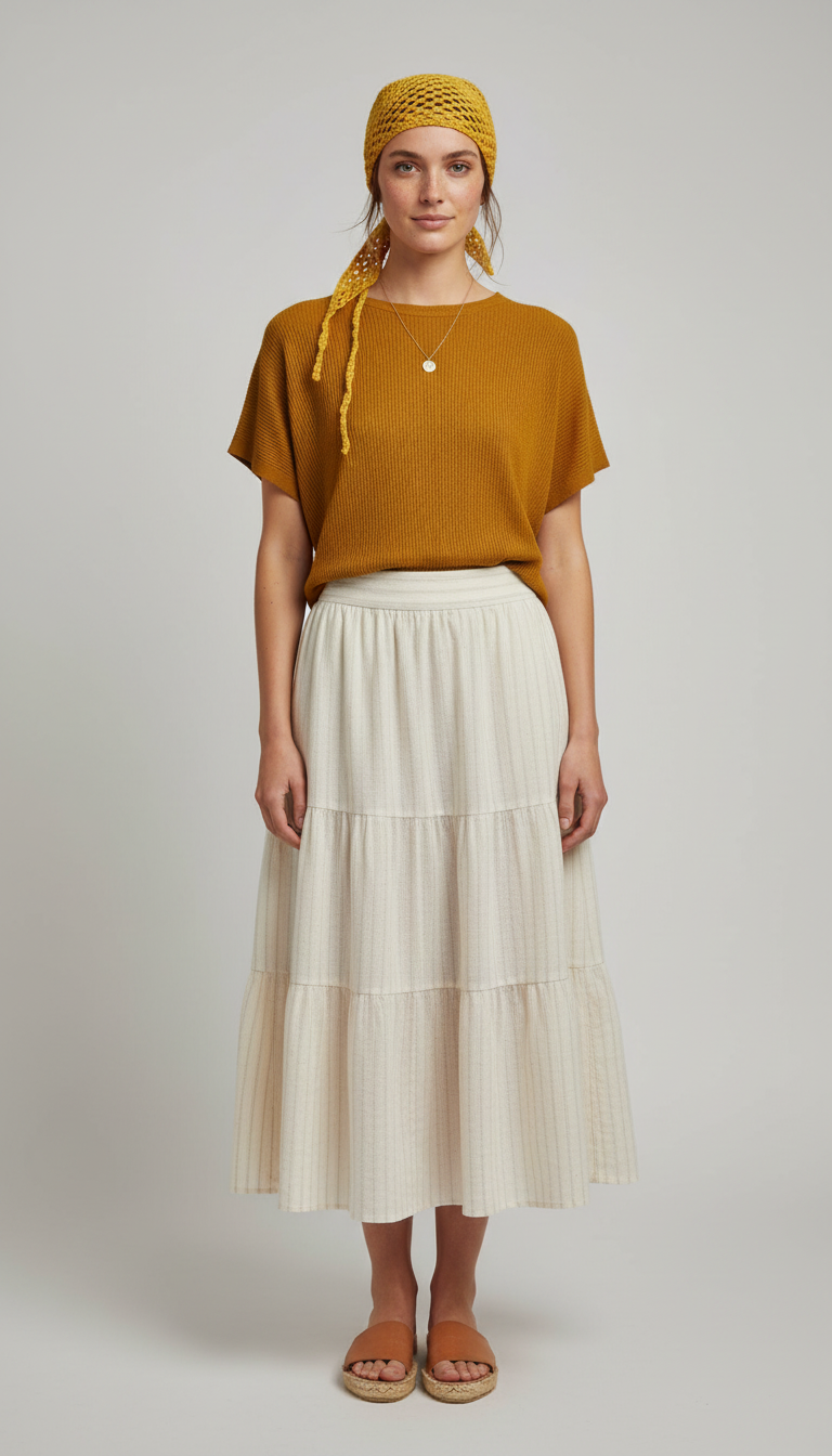 El Örgüsü File Bandana | Sarı