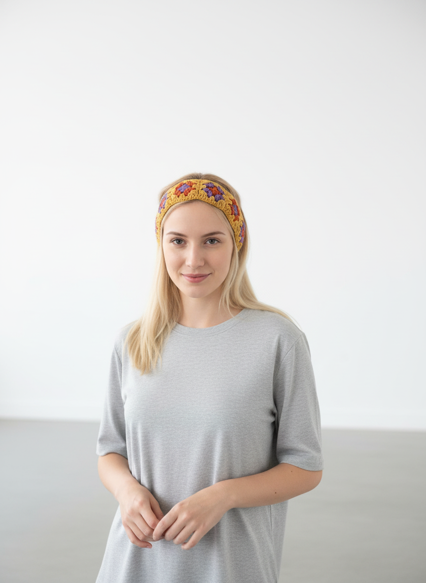 El Örgüsü Vintage Desenli Bandana