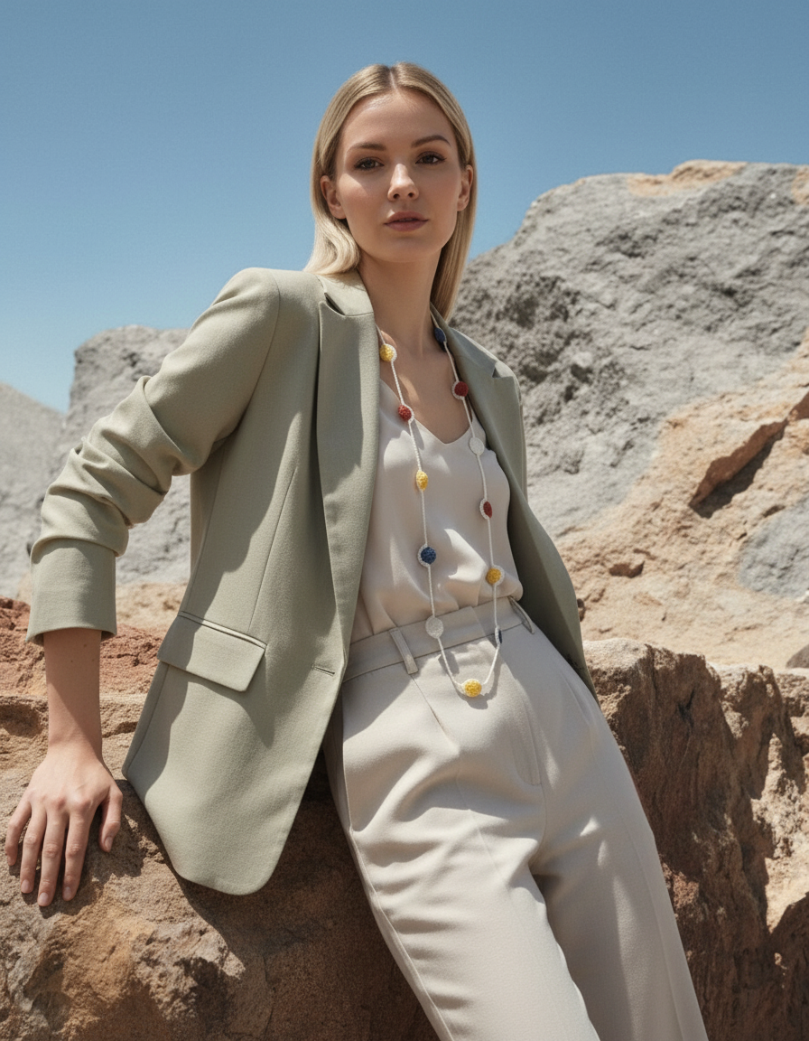 El Örgüsü Kolye – Renkli Minimal Aksesuar