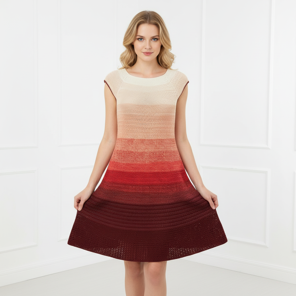 El Örgüsü Gradyan Elbise