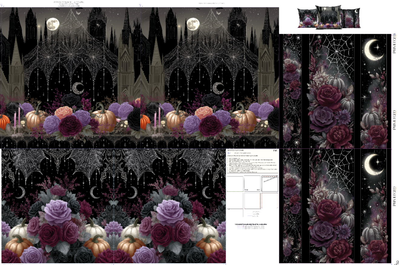 Gothic Harvest Yastık Kumaşı | Kes ve Dik