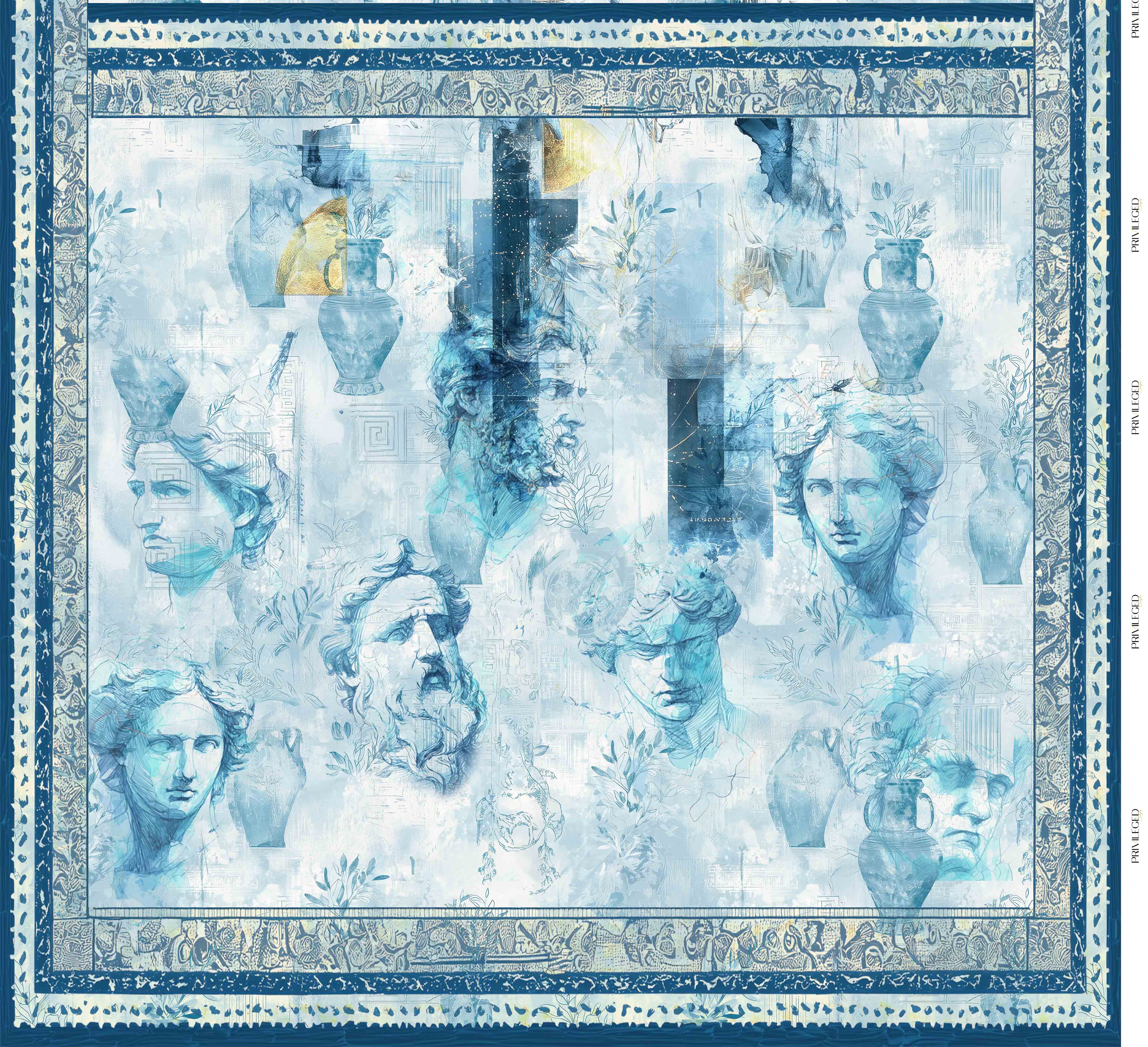 Aegean Muse – Klasik Sanat Panel Baskılı Kumaş