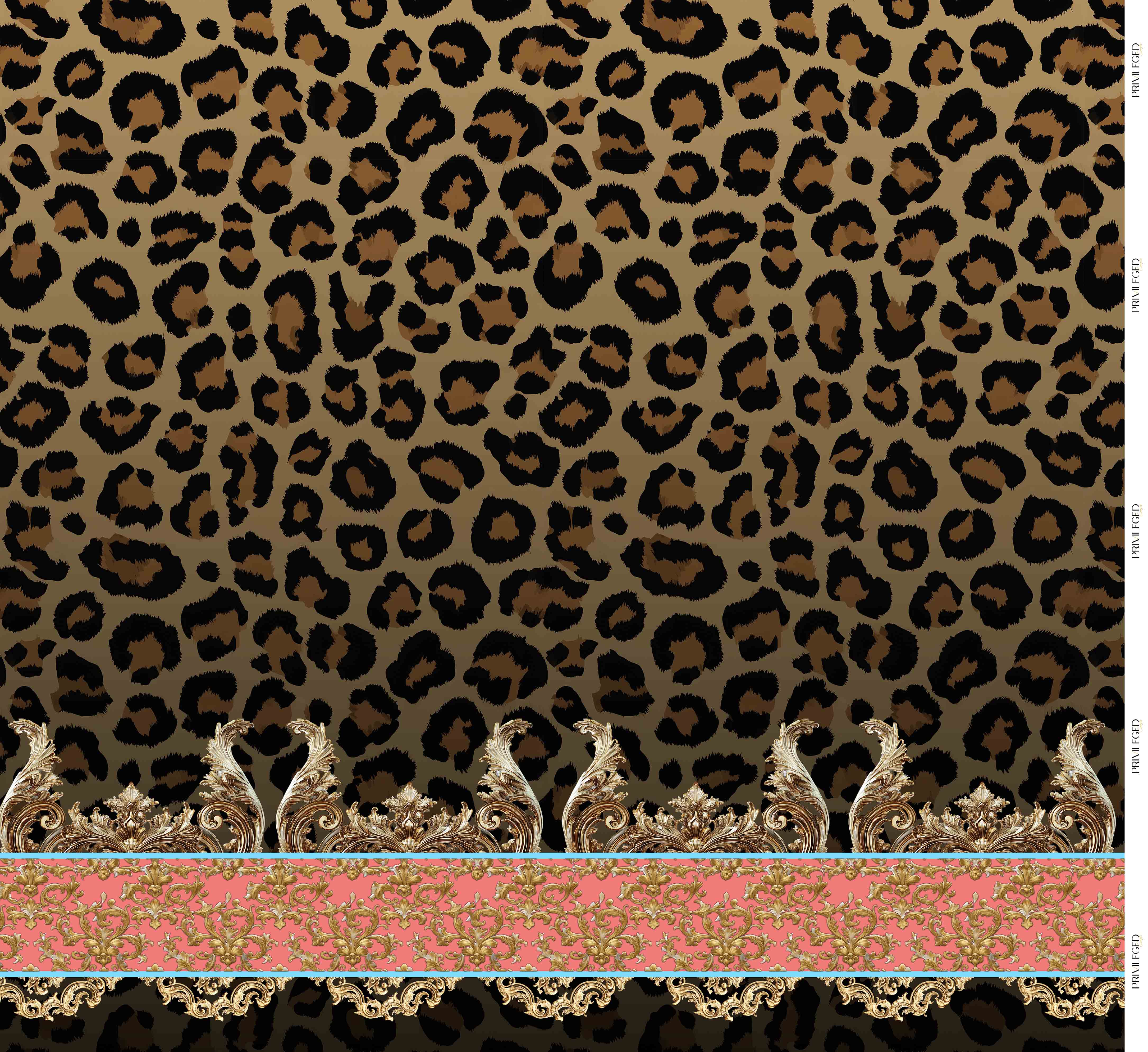 Baroque Leopard – Lüks Panel Baskılı Kumaş