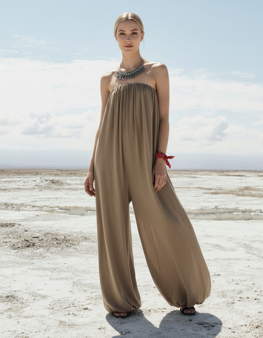 Boho Lace El Örgüsü Kolye – Gri Dantel Örgü & Boncuk Detaylı