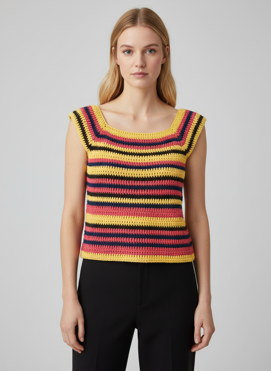 El Örgüsü Renkli Süveter