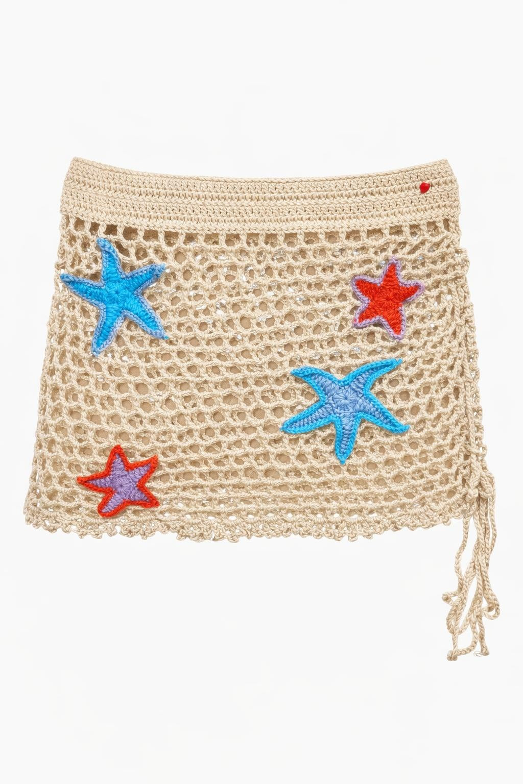 El Örgüsü File Pareo Etek – Deniz Yıldızı Detaylı