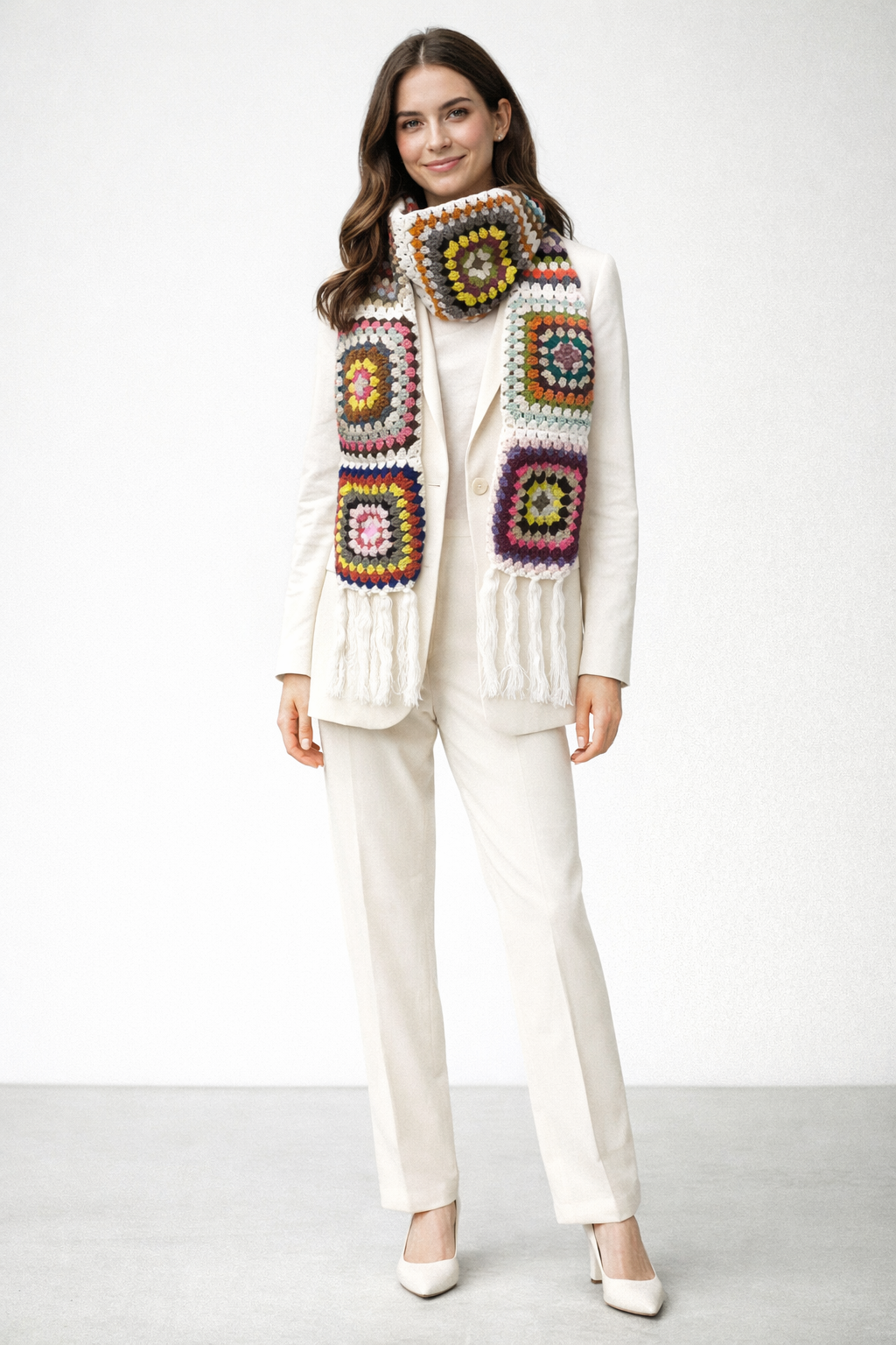 El Örgüsü Renkli Atkı