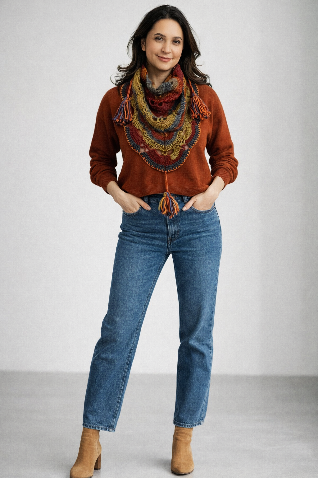 El Örgüsü Boyun Şalı