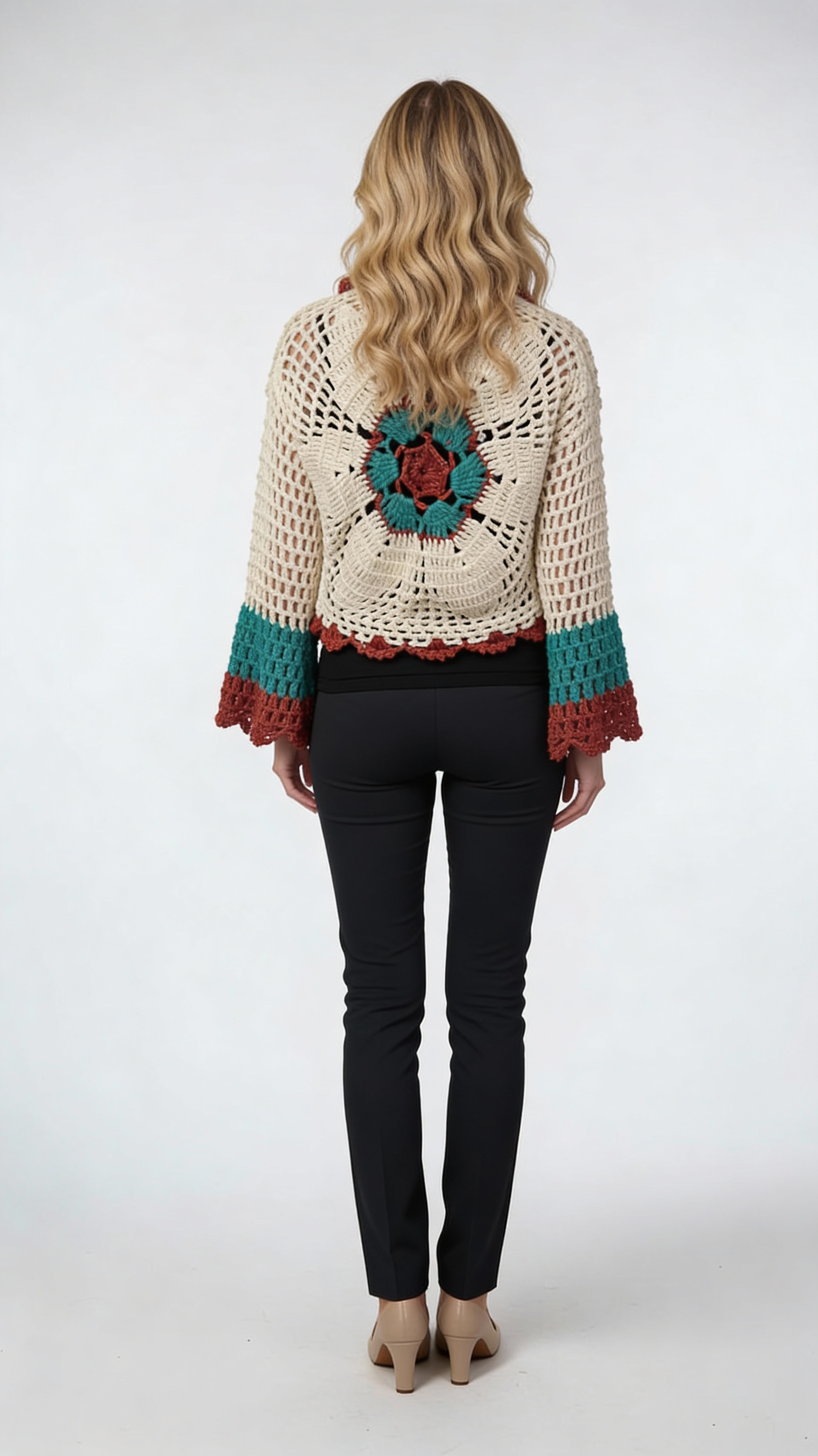 Özel Tasarım El Örgüsü Düğmeli Hırka